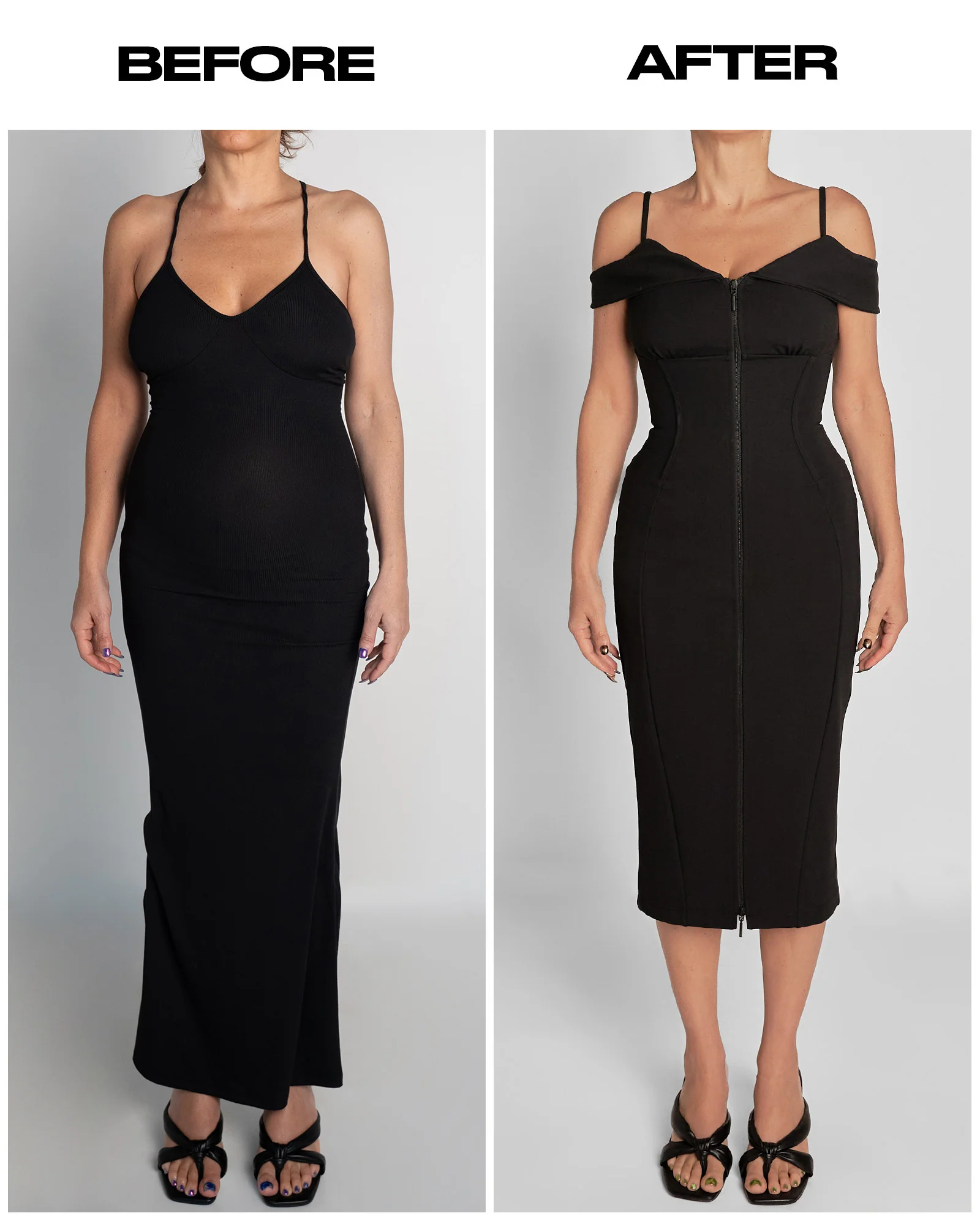 Corsety Off Shoulder Pencil Dress - Black - Image 3