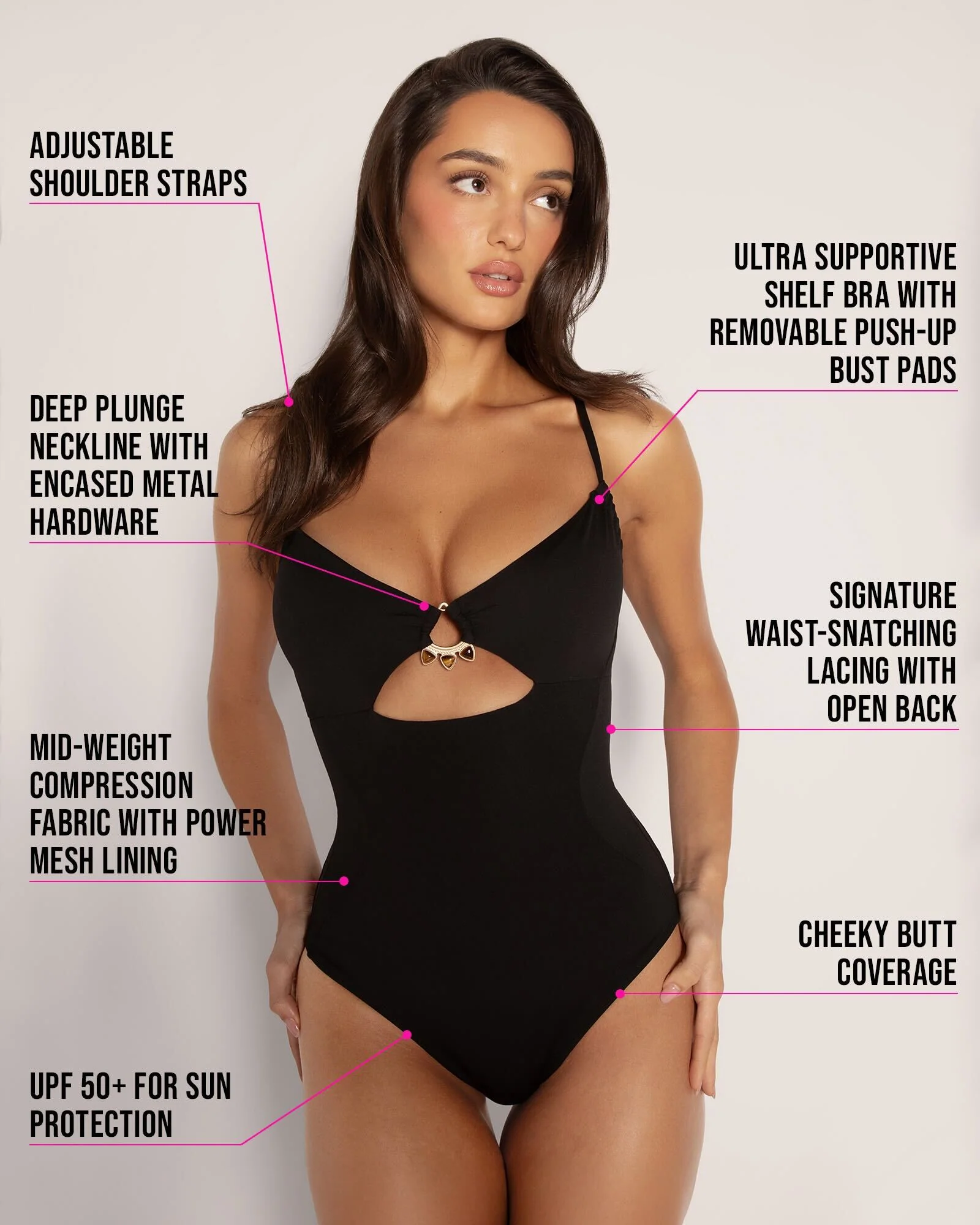 Jeweled Cut Out - Black - Image 6
