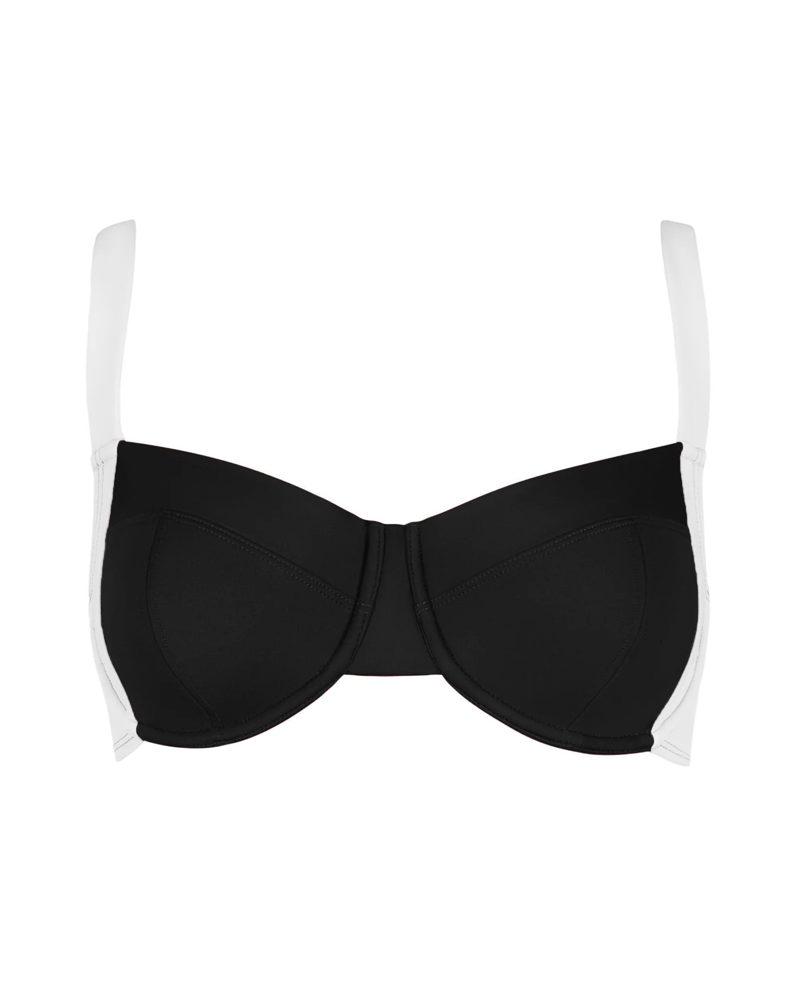 Lifty Tie Back Bikini Top - Black/White - Image 5