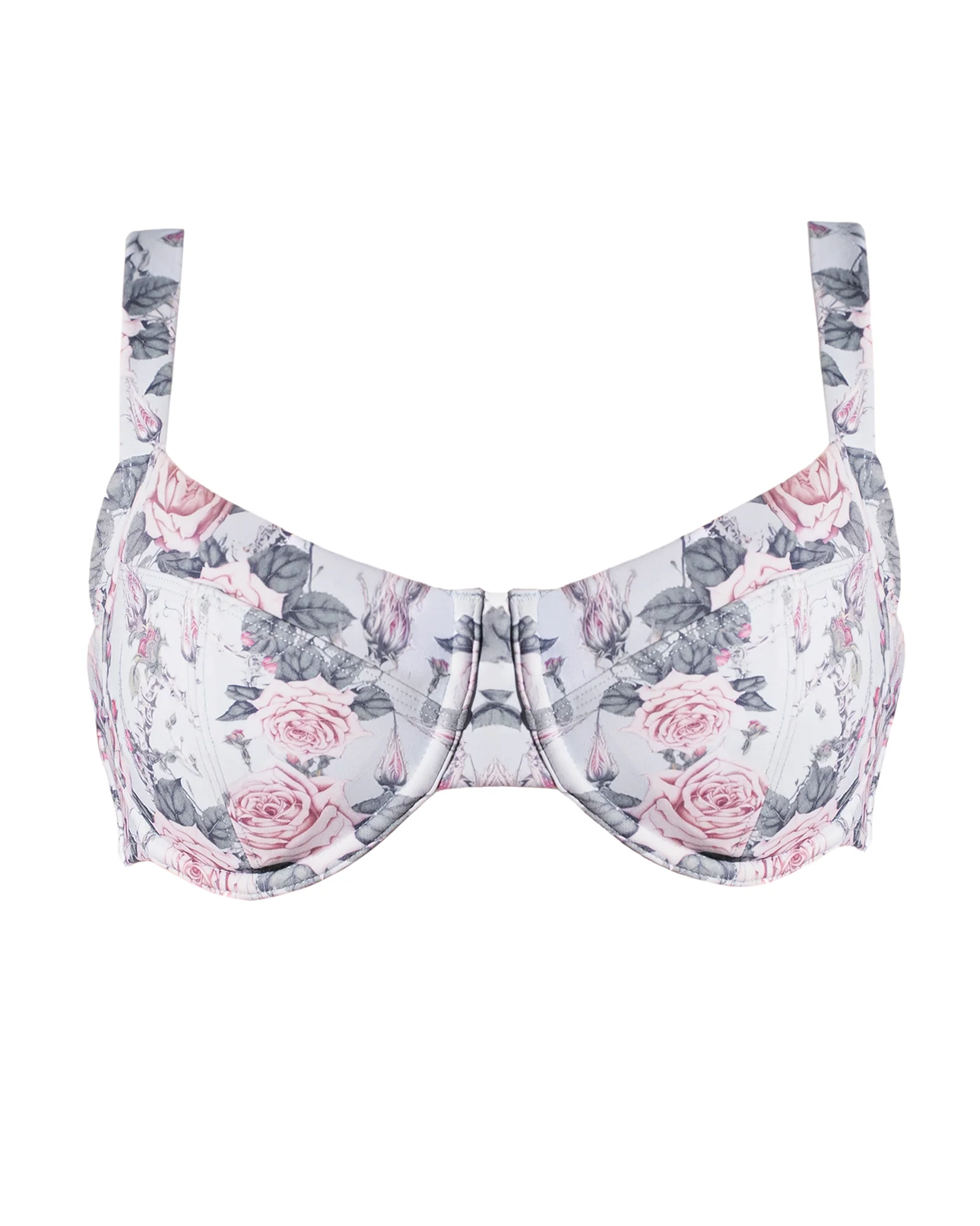 Lifty Tie Back Bikini Top - Blue Thorny Rose - Image 6