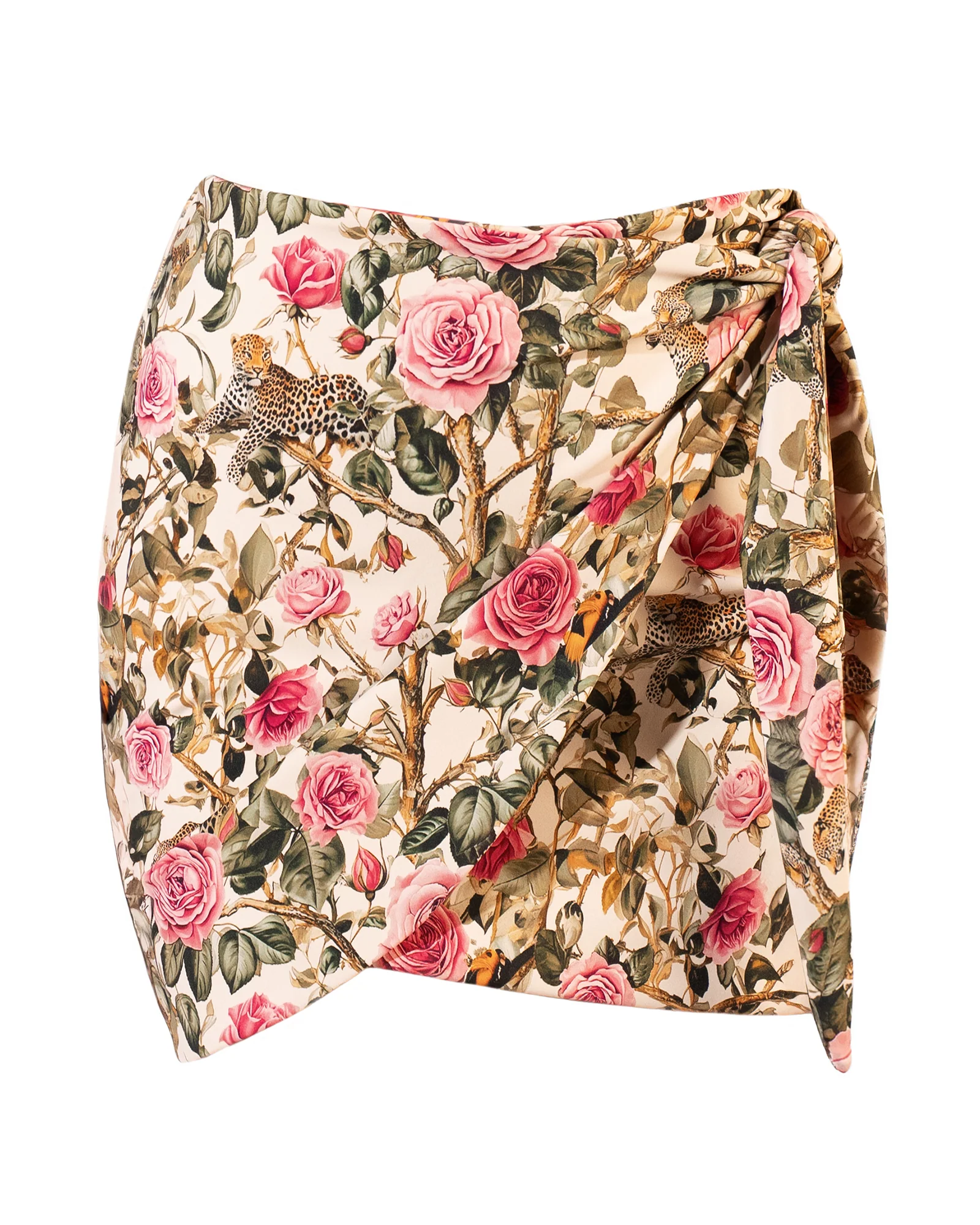Mini Wrap Skirty - Pink Rose Leopard - Image 4