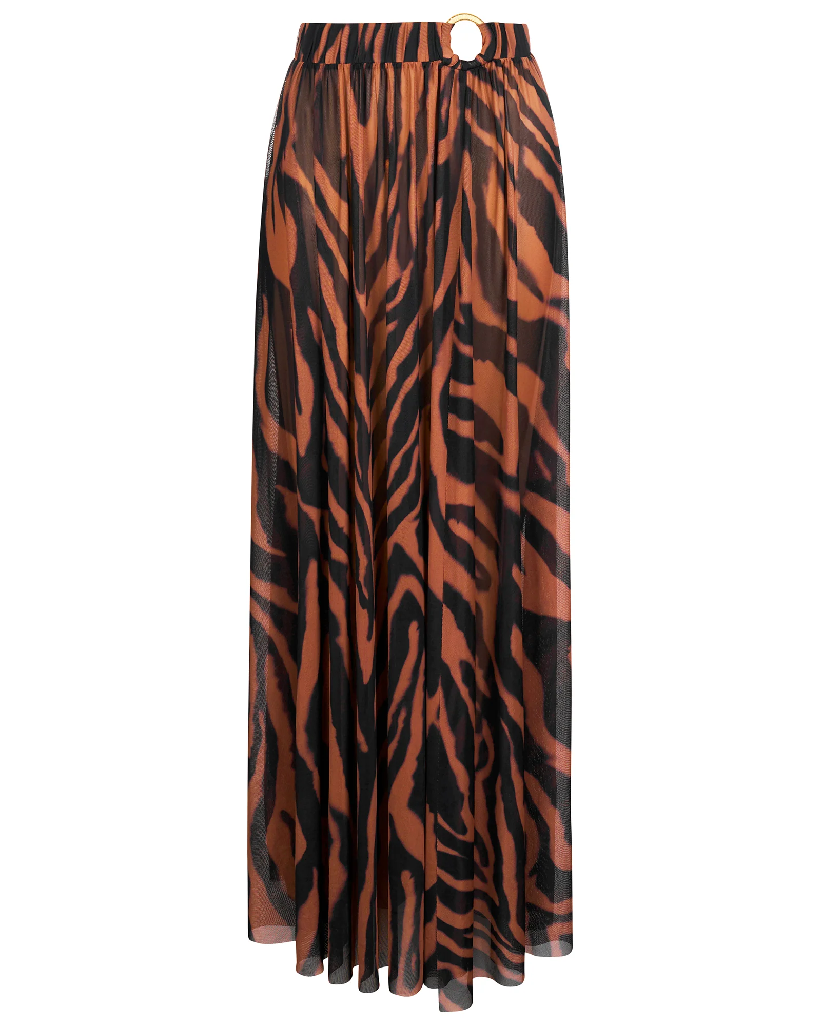 Ringy Sheer Slit Skirty - Baked Clay Zebra - Image 4