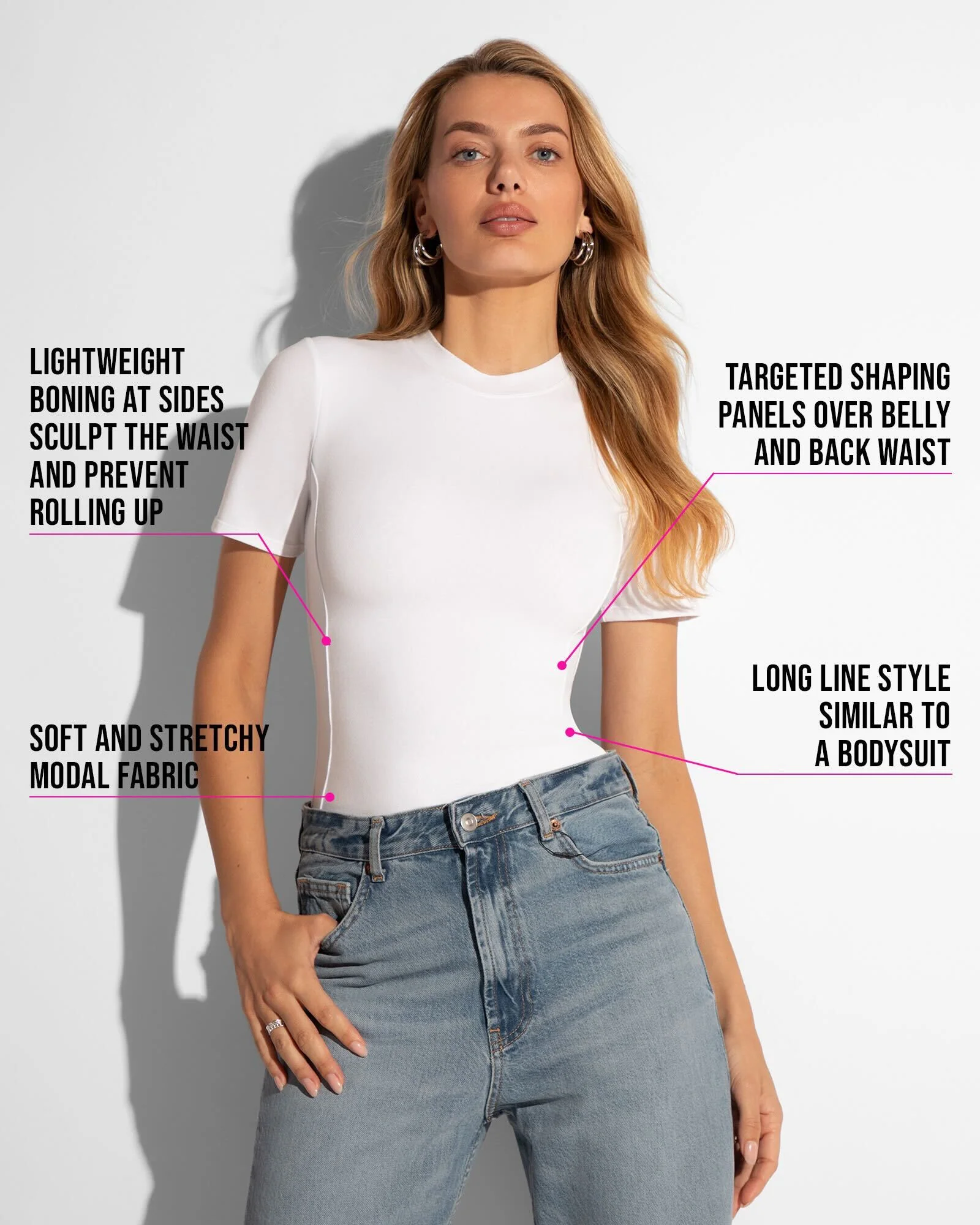 Sculpty Short Sleeve Tee - White - Image 6