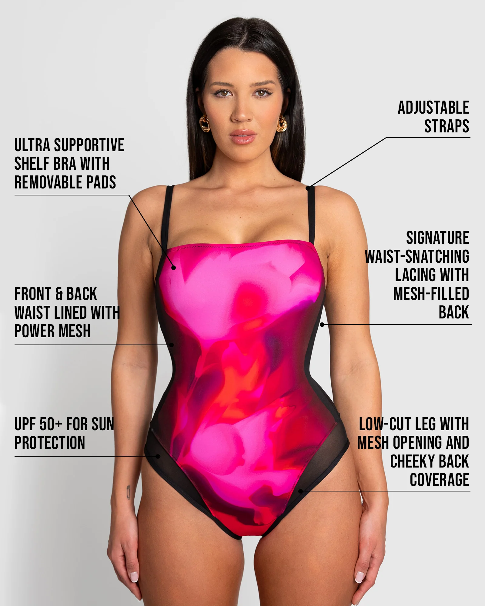 Squarey Thin Strap - Contour Hyperfloral/Black - Image 3