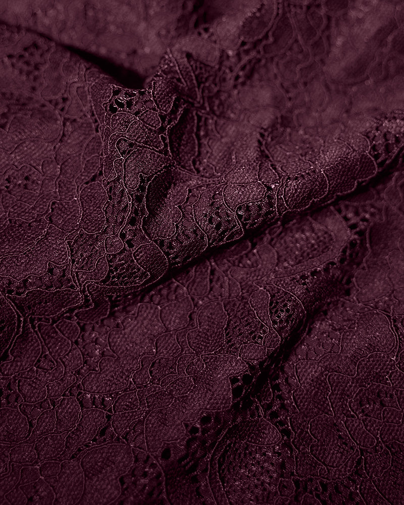 Sweetie Long Sleeve Top - Lace Garnet - Image 5