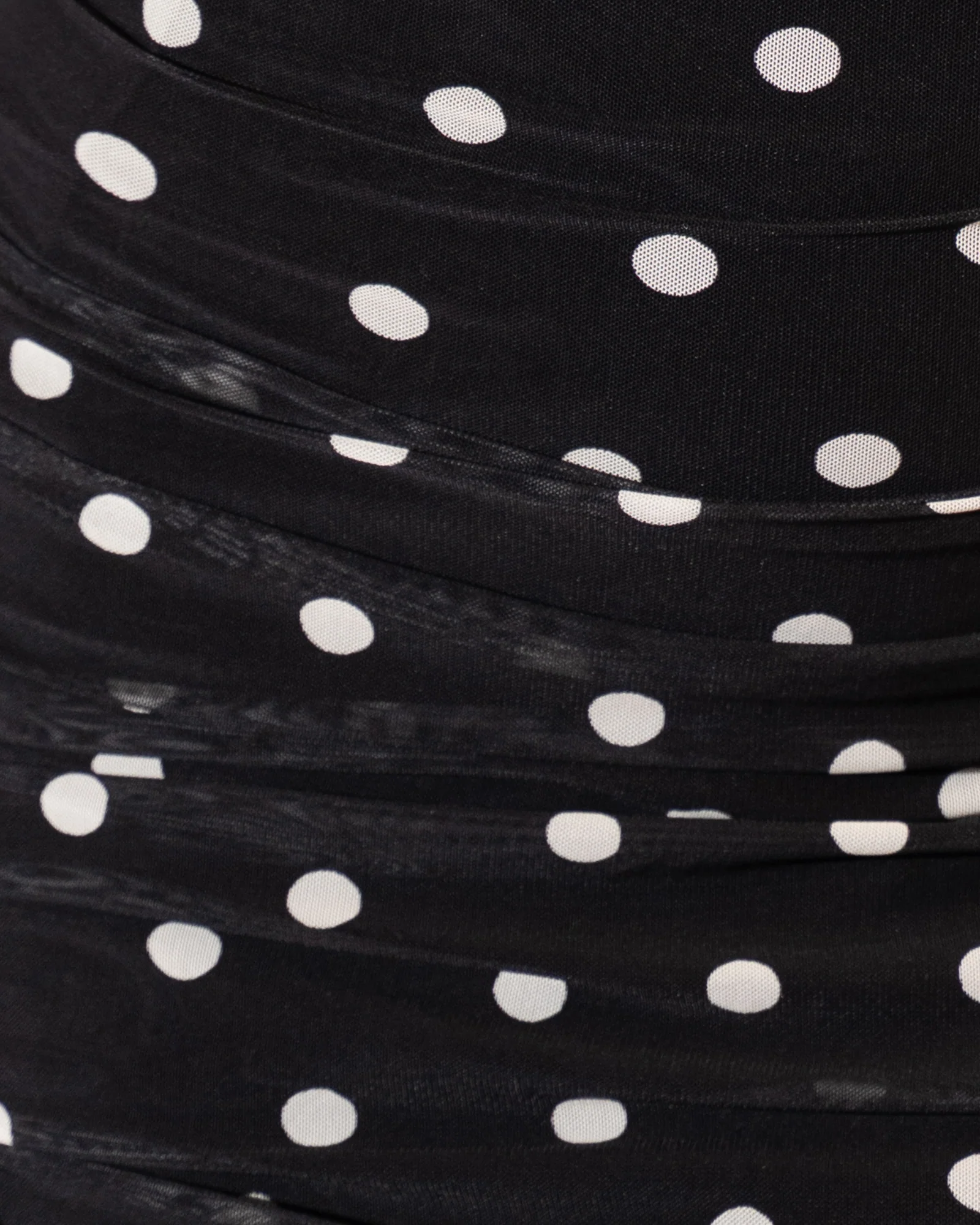 Sweetie Mesh Column Dress - Dot Black/White - Image 8