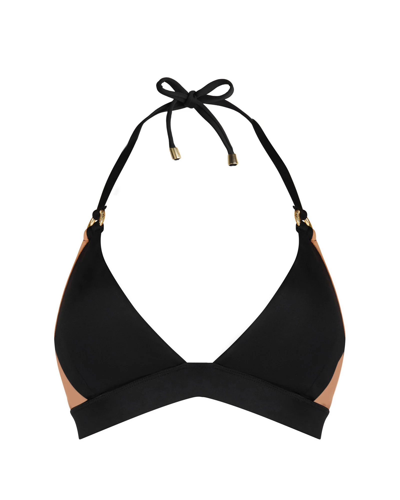 Triangle Bikini Top - Black/Tawny - Image 7