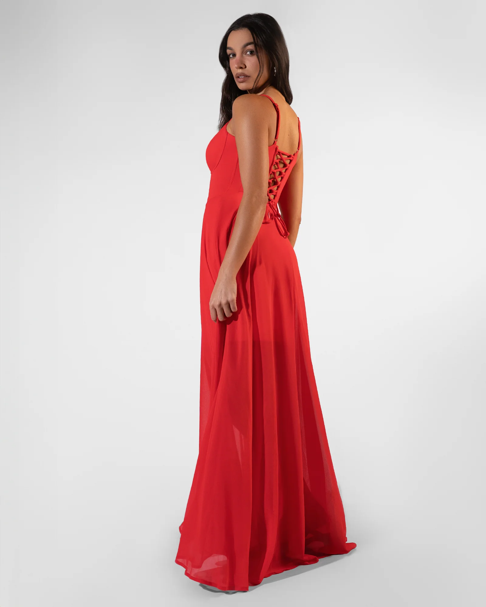 Vixen Corset Maxi Dress - Red - Image 2